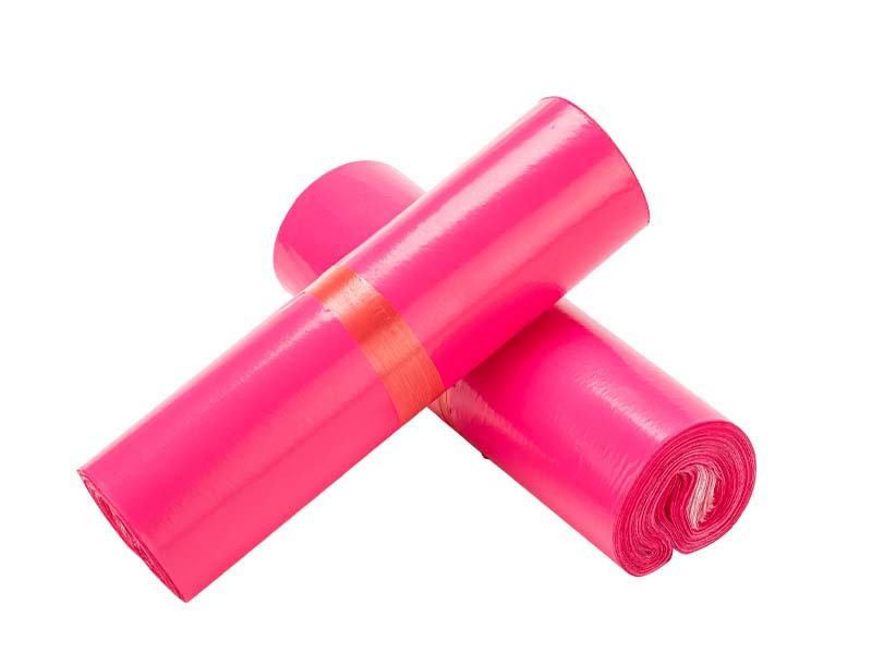 青秀玫红色快递袋-02